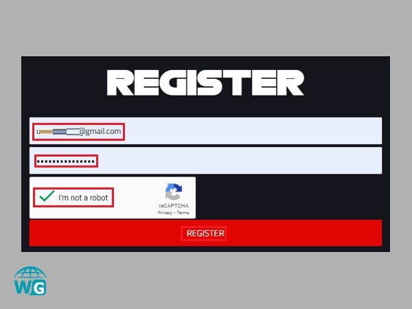 “Register” button